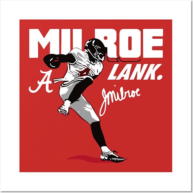 Alabama Jalen Milroe Lank Wall Art by vintage-corner